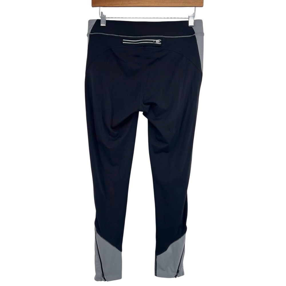 Athleta HOMESTRETCH RUN TIGHT Gray Colorblock Running Leggings Ankle Zip Medium - Picture 3 of 10